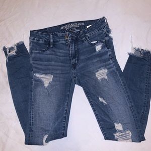 American Eagle ripped skinny jeans